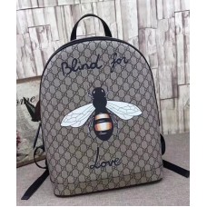 Gucci Bee Print GG Supreme Backpack 419584 2018