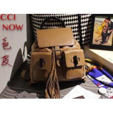 Gucci bamboo leather backpack apricot