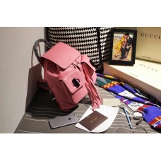 Gucci bamboo leather backpack pink