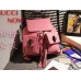 Gucci bamboo leather backpack pink