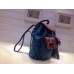 Gucci bamboo Python pattern backpack 370833 Blue/Orange