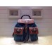 Gucci bamboo Python pattern backpack 370833 Blue/Orange