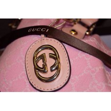 Gucci 247205 pink vintage web original GG canvas boston bag