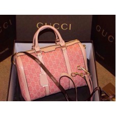 Gucci 247205 pink vintage web original GG canvas boston bag