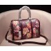 Gucci GG Blooms canvas boston bag Purplish Red