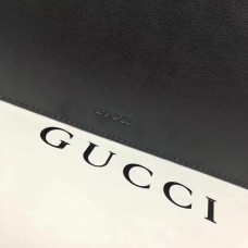 Gucci Embroidered bee and blind for love leather large zipper pouch clutch bag 431416 black 2017(2b040-741201)