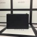 Gucci Embroidered bee and blind for love leather large zipper pouch clutch bag 431416 black 2017(2b040-741201)