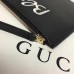 Gucci Embroidered bee and blind for love leather large zipper pouch clutch bag 431416 black 2017(2b040-741201)