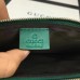 Gucci Embroidered Tiger and blind for love leather large zipper pouch clutch bag 431416 emerald green 2017(2b040-741202)