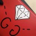 Gucci Leather GucciGhost Print Zip Pouch Clutch Bag 445597 Red 2016(742603)