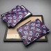 Gucci Leather GucciGhost Print Zip Pouch Clutch Bag 445597 Blue/Red/White 2016(742605)