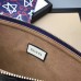 Gucci Leather GucciGhost Print Zip Pouch Clutch Bag 445597 Blue/Red/White 2016(742605)