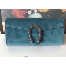 Gucci Dionysus Velvet Clutch 425250 Blue 2018