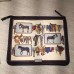GUCCI HORSE FRAME PRINT TRAVEL POUCH IN BLACK