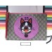 Gucci GG Supreme Boston Terriers Bosco Pouch Clutch Bag 506280 Pink Patch 2018