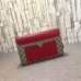 Gucci padlock GG supreme clutch 432125 red