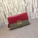 Gucci padlock GG supreme clutch 432125 red