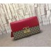 Gucci padlock GG supreme clutch 432125 red