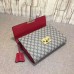 Gucci padlock GG supreme clutch 432125 red