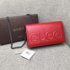 Gucci XL leather mini bag 421850 hibiscus red