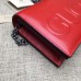 Gucci XL leather mini bag 421850 hibiscus red