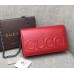 Gucci XL leather mini bag 421850 hibiscus red