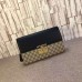 Gucci padlock GG supreme clutch 432125 black