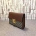 Gucci padlock GG supreme clutch 432125 brown