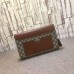 Gucci padlock GG supreme clutch 432125 brown