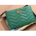 Gucci GG Marmont Leather Pouch Clutch Bag 476440 Green