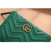 Gucci GG Marmont Leather Pouch Clutch Bag 476440 Green