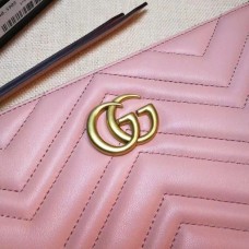 Gucci GG Marmont Leather Pouch Clutch Bag 476440 Pink