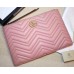 Gucci GG Marmont Leather Pouch Clutch Bag 476440 Pink