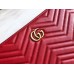 Gucci GG Marmont Leather Pouch Clutch Bag 476440 Red