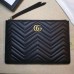 Gucci GG Marmont Leather Pouch Clutch Bag 476440 Black