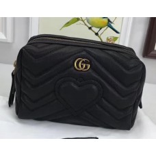 Gucci GG Marmont Cosmetic Case Bag 476165 Black 2017
