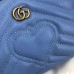 Gucci GG Marmont Cosmetic Case Bag 476165 Blue 2017