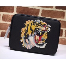 Gucci Techno Canvas Tablet Case With Embroidery Tiger 473883 2018