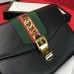 Gucci Sylvie Web Leather Small Wristlet Clutch Bag 477627 Black 2018