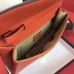 Gucci Sylvie Web Leather Small Wristlet Clutch Bag 477627 Orange 2018