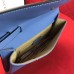 Gucci Sylvie Web Leather Small Wristlet Clutch Bag 477627 Light Blue 2018