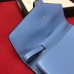 Gucci Sylvie Web Leather Small Wristlet Clutch Bag 477627 Light Blue 2018