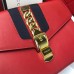 Gucci Sylvie Web Leather Small Wristlet Clutch Bag 477627 Red 2018