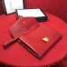 Gucci Sylvie Web Leather Small Wristlet Clutch Bag 477627 Red 2018