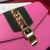 Gucci Sylvie Web Leather Small Wristlet Clutch Bag 477627 Pink 2018