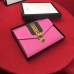 Gucci Sylvie Web Leather Small Wristlet Clutch Bag 477627 Pink 2018