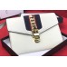 Gucci Sylvie Web Leather Small Wristlet Clutch Bag 477627 White 2018