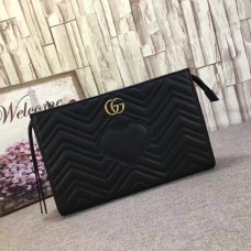 Gucci GG calfskin Clutch 448450 black  (kdl-7141)