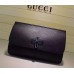 Gucci Bamboo Daily leather clutch 387220 2016 in black