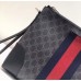 Gucci Men's GG Supreme Clutch Bag ‎523603 Black/Grey 2018